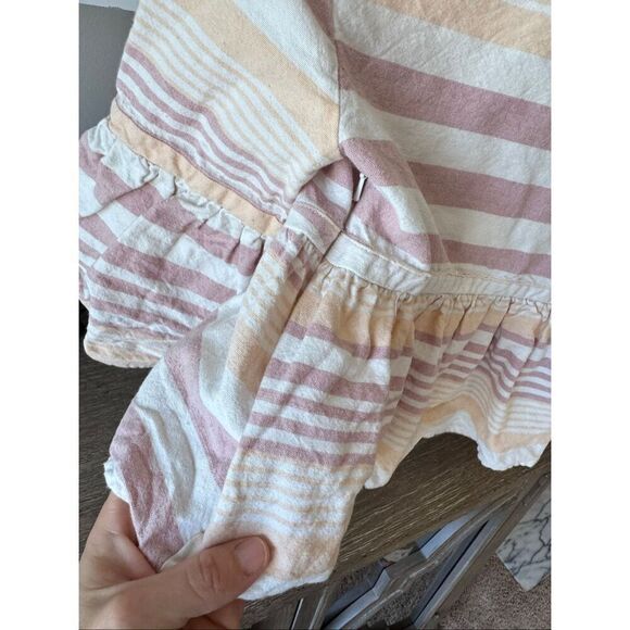 Mara Hoffman Stripe Peplum Flare Top in Pink Size XS - Picture 7 of 9